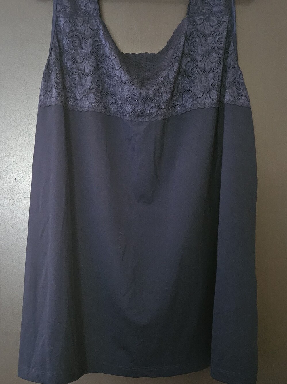 Classic Navy Lace-Trim Men’s Tank Top